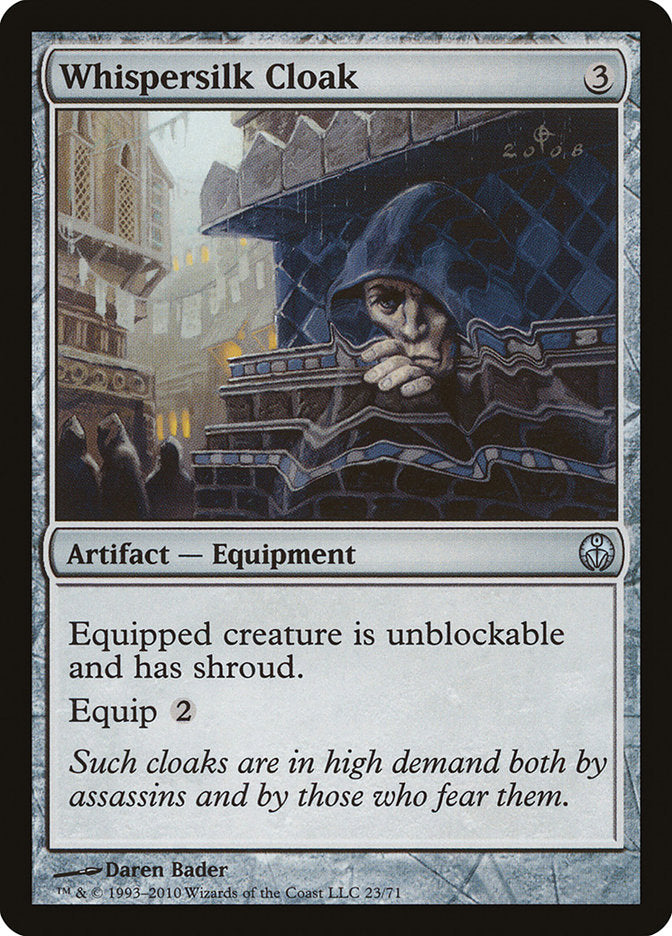 Whispersilk Cloak [Duel Decks: Phyrexia vs. the Coalition] MTG Single Magic: The Gathering | Red Claw Gaming