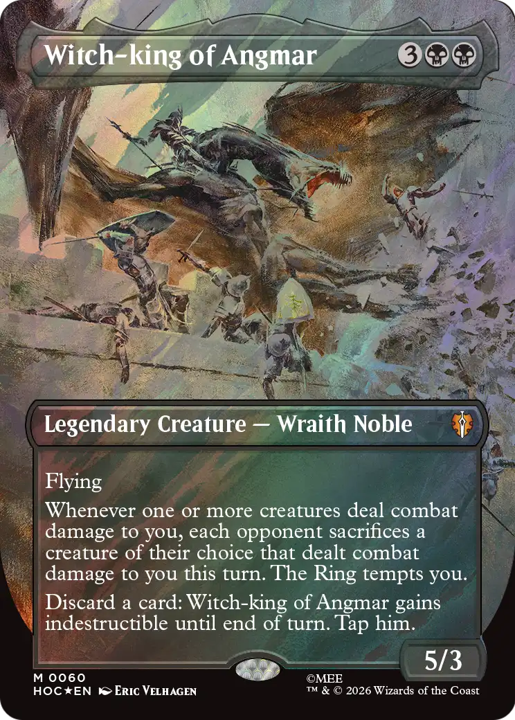 Witch-king of Angmar (Borderless) (Surge Foil) [The Hobbit: Eternal-Legal] | Red Claw Gaming
