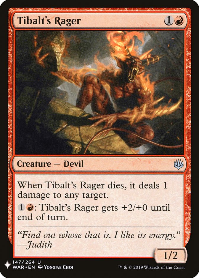 Tibalt's Rager [Mystery Booster] MTG Single Magic: The Gathering | Red Claw Gaming
