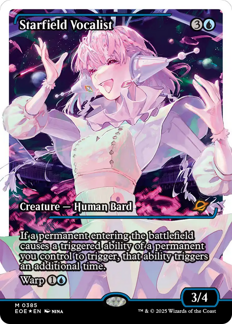 Starfield Vocalist (Showcase) (Fracture Foil) [Edge of Eternities] MTG Single Magic: The Gathering | Red Claw Gaming