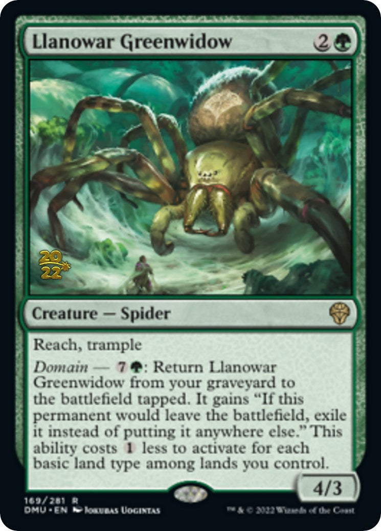 Llanowar Greenwidow [Dominaria United Prerelease Promos] MTG Single Magic: The Gathering | Red Claw Gaming