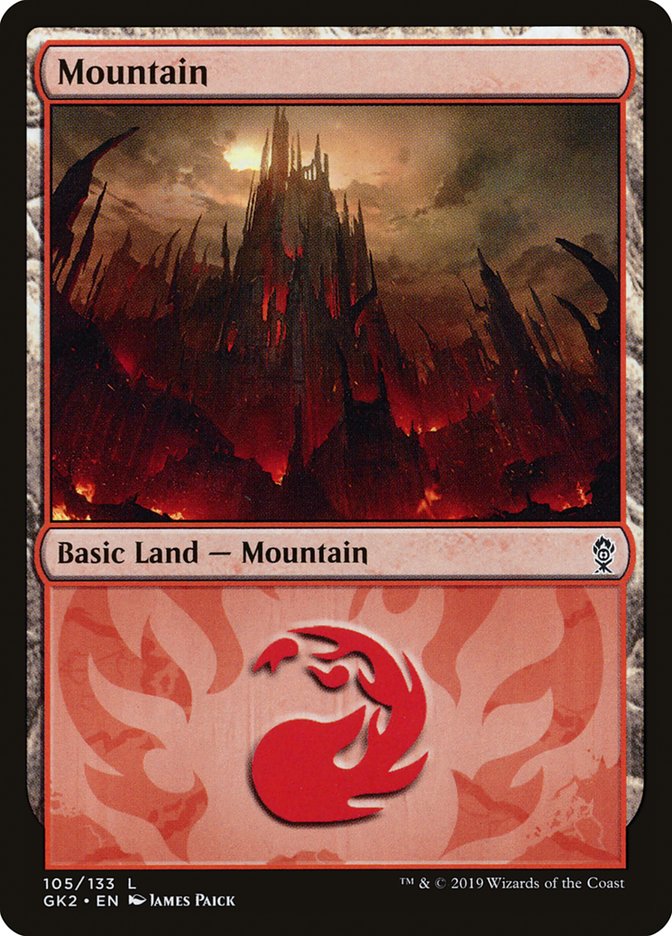 Mountain (105) [Ravnica Allegiance Guild Kit] MTG Single Magic: The Gathering | Red Claw Gaming
