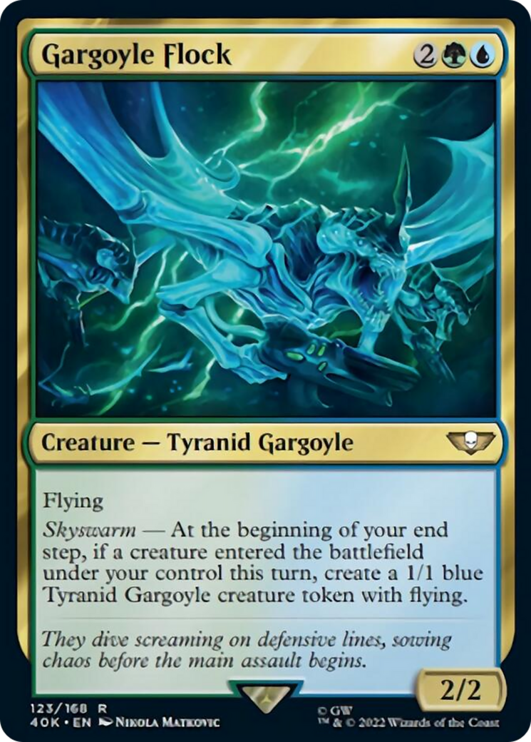 Gargoyle Flock (Surge Foil) [Warhammer 40,000] MTG Single Magic: The Gathering | Red Claw Gaming