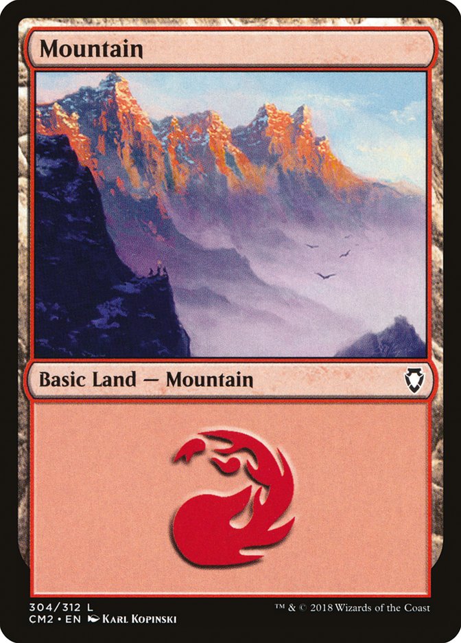 Mountain (304) [Commander Anthology Volume II] MTG Single Magic: The Gathering | Red Claw Gaming