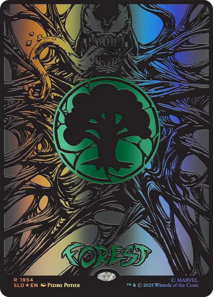 Forest (1954) (Raised Foil) [Secret Lair Drop Series] MTG Single Magic: The Gathering | Red Claw Gaming