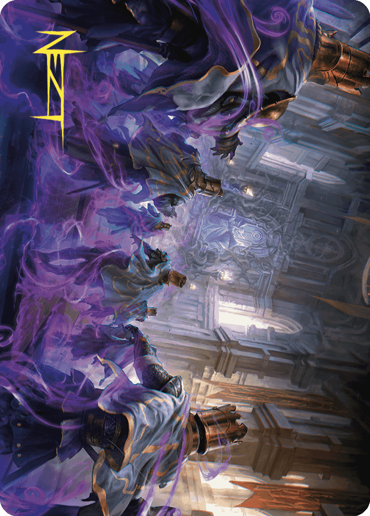 Eerie Interference Art Card (Gold-Stamped Signature) [Wilds of Eldraine Art Series] MTG Single Magic: The Gathering | Red Claw Gaming