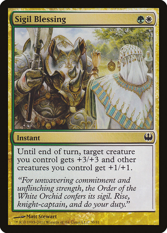 Sigil Blessing [Duel Decks: Knights vs. Dragons] MTG Single Magic: The Gathering | Red Claw Gaming