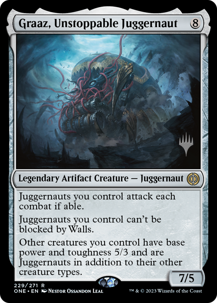 Graaz, Unstoppable Juggernaut (Promo Pack) [Phyrexia: All Will Be One Promos] MTG Single Magic: The Gathering | Red Claw Gaming