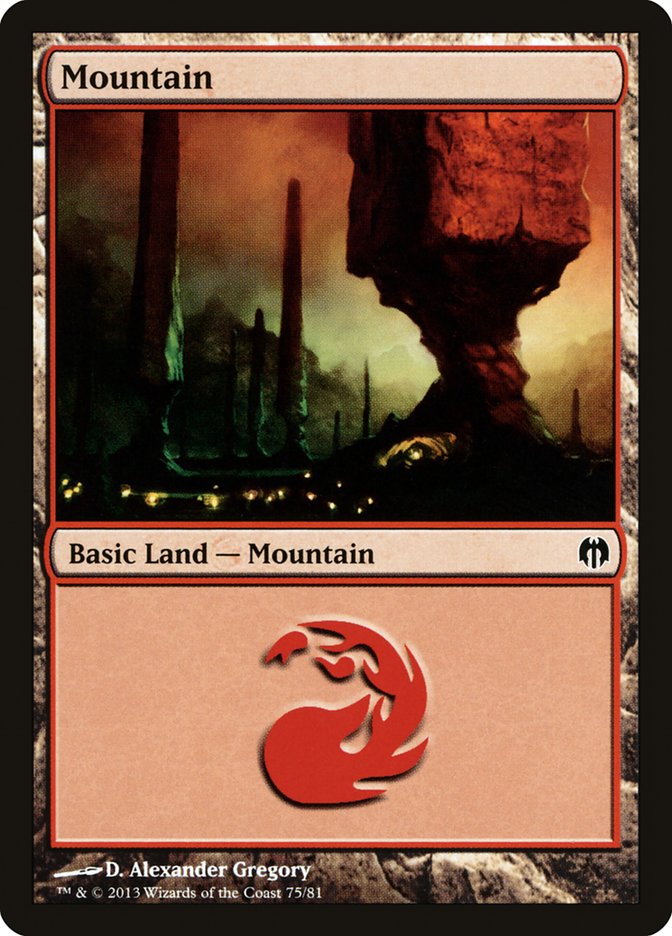 Mountain (75) [Duel Decks: Heroes vs. Monsters] MTG Single Magic: The Gathering    | Red Claw Gaming