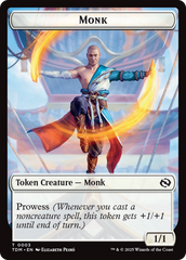 Copy // Monk Double-Sided Token [Tarkir: Dragonstorm Tokens] MTG Single Magic: The Gathering | Red Claw Gaming