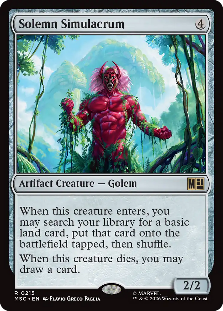 Solemn Simulacrum (Surge Foil) [Marvel Super Heroes Commander] | Red Claw Gaming