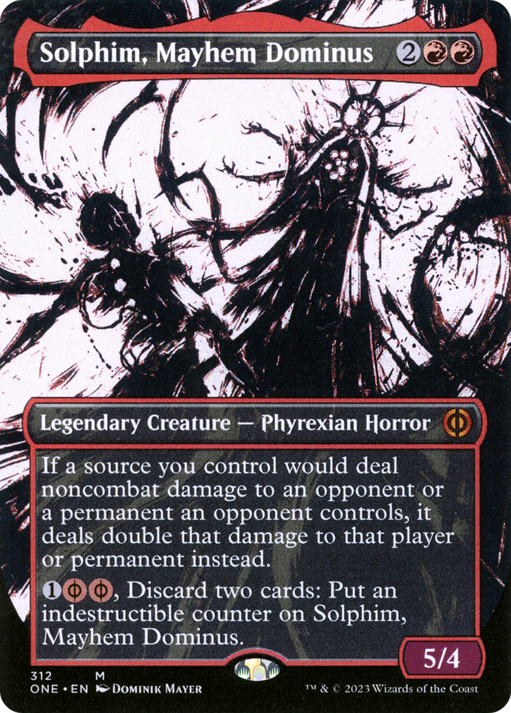 Solphim, Mayhem Dominus (Borderless Ichor) [Phyrexia: All Will Be One] MTG Single Magic: The Gathering | Red Claw Gaming