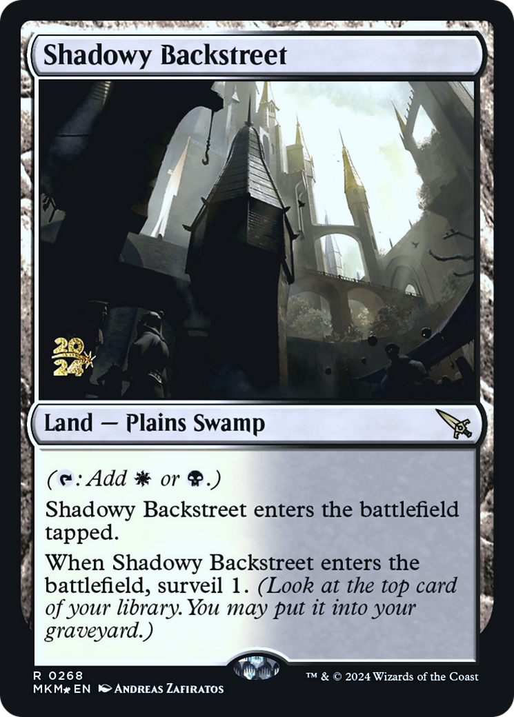 Shadowy Backstreet [Murders at Karlov Manor Prerelease Promos] MTG Single Magic: The Gathering    | Red Claw Gaming
