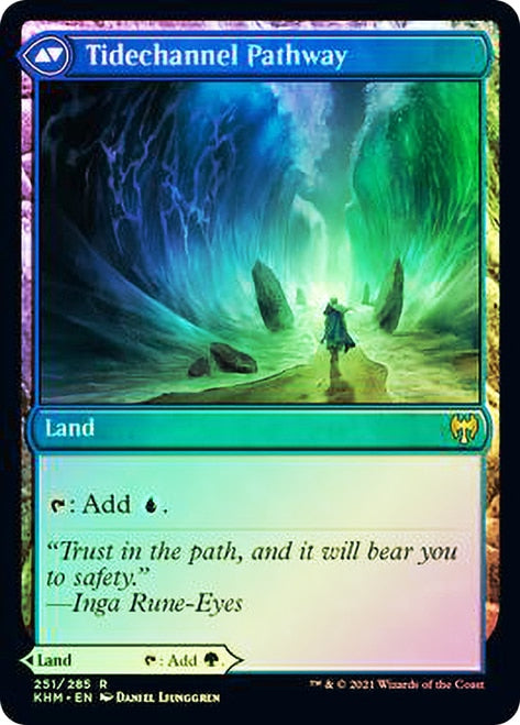 Barkchannel Pathway // Tidechannel Pathway [Kaldheim Prerelease Promos] MTG Single Magic: The Gathering | Red Claw Gaming