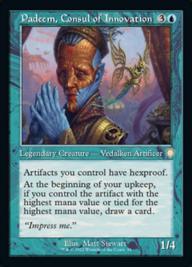 Padeem, Consul of Innovation (Retro) [The Brothers' War Commander] MTG Single Magic: The Gathering | Red Claw Gaming