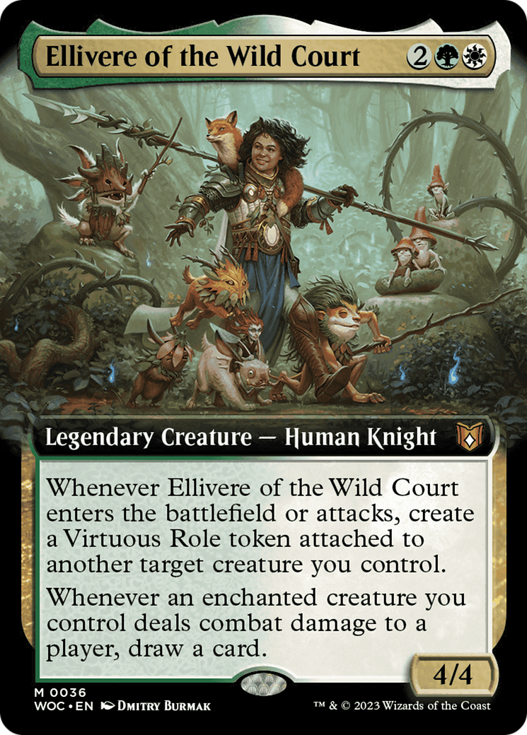 Ellivere of the Wild Court (Extended Art) [Wilds of Eldraine Commander] MTG Single Magic: The Gathering | Red Claw Gaming