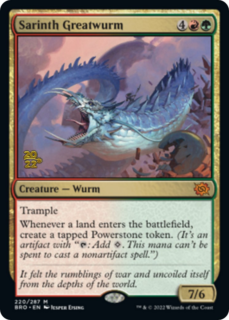 Sarinth Greatwurm [The Brothers' War Prerelease Promos] MTG Single Magic: The Gathering | Red Claw Gaming