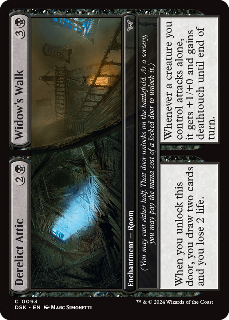 Derelict Attic // Widow's Walk [Duskmourn: House of Horror] MTG Single Magic: The Gathering | Red Claw Gaming
