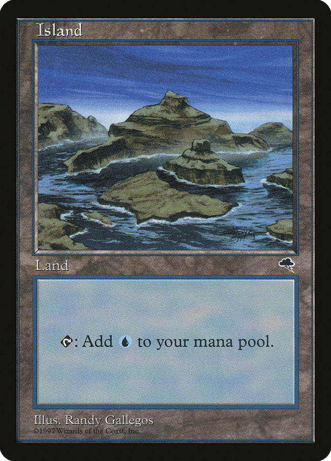 Island (Signature on Right / Blue Sky) [Tempest] MTG Single Magic: The Gathering | Red Claw Gaming