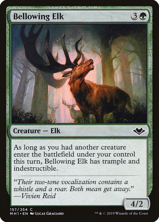 Bellowing Elk [Modern Horizons] MTG Single Magic: The Gathering    | Red Claw Gaming