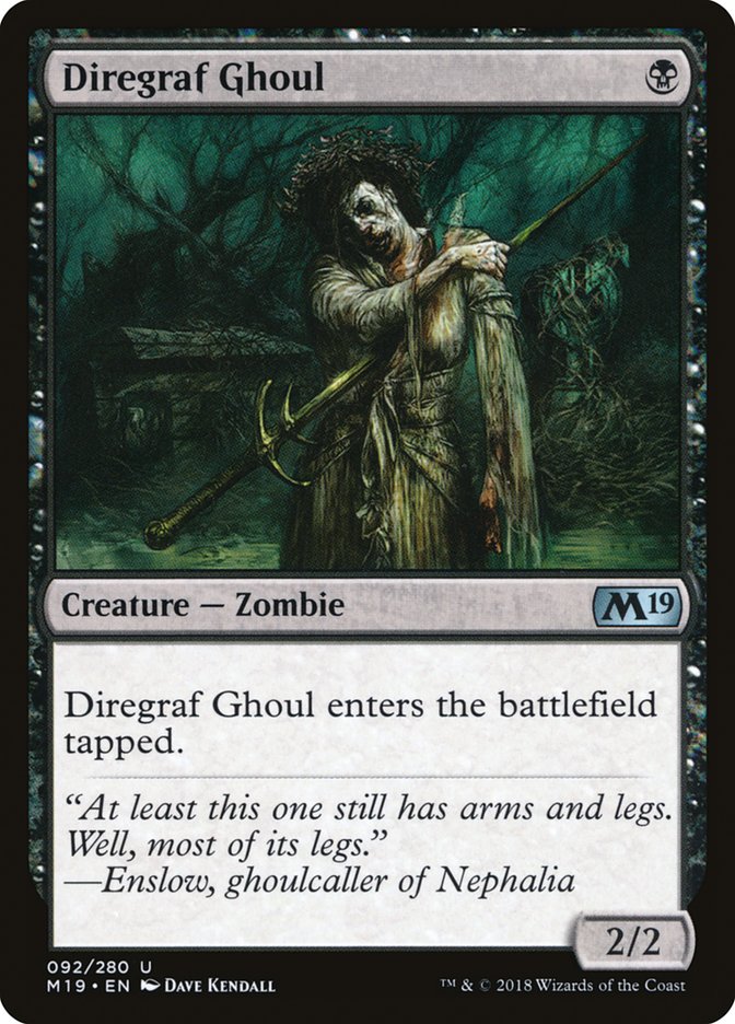 Diregraf Ghoul [Core Set 2019] MTG Single Magic: The Gathering | Red Claw Gaming