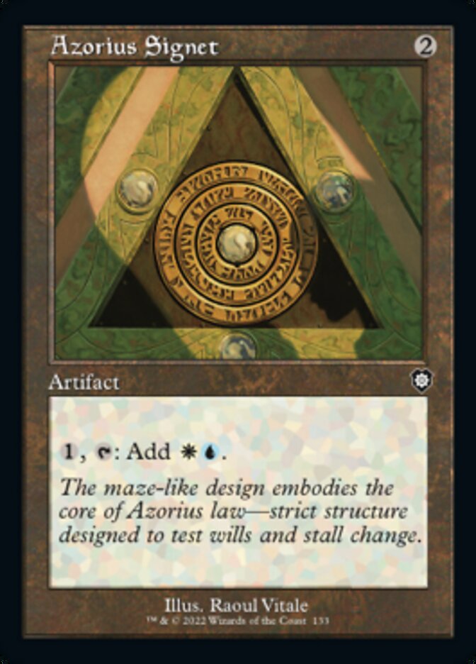 Azorius Signet (Retro) [The Brothers' War Commander] MTG Single Magic: The Gathering | Red Claw Gaming