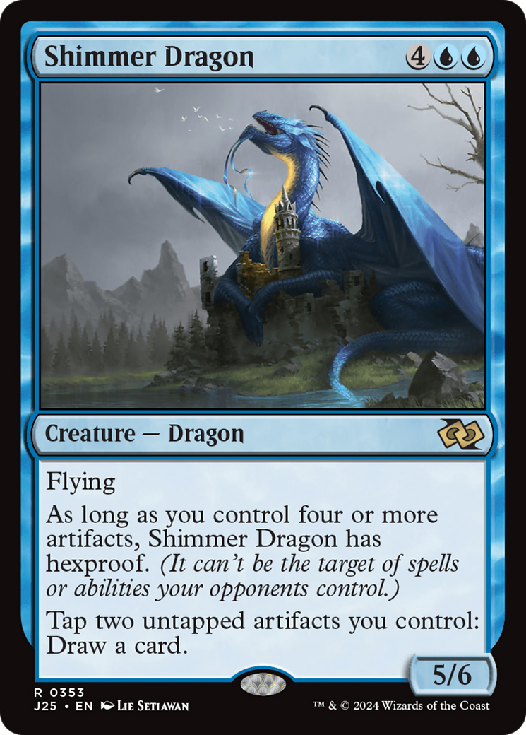 Shimmer Dragon [Foundations Jumpstart] MTG Single Magic: The Gathering | Red Claw Gaming