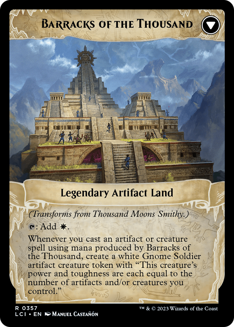 Thousand Moons Smithy // Barracks of the Thousand [The Lost Caverns of Ixalan Prerelease Cards] MTG Single Magic: The Gathering    | Red Claw Gaming