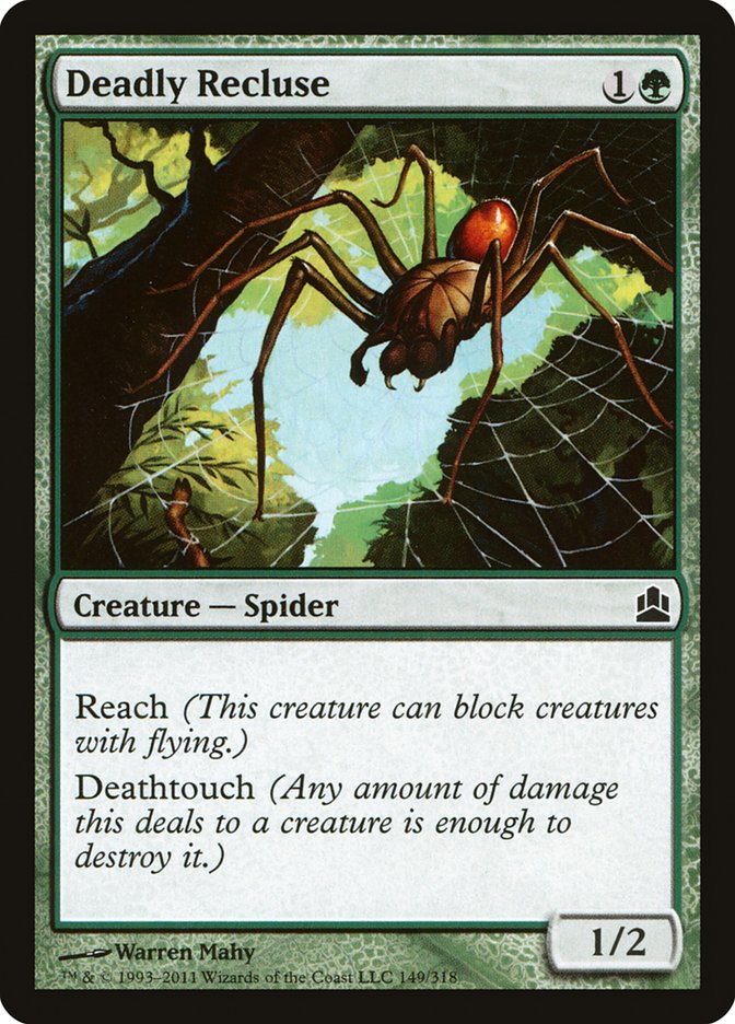 Deadly Recluse [Commander 2011] MTG Single Magic: The Gathering | Red Claw Gaming