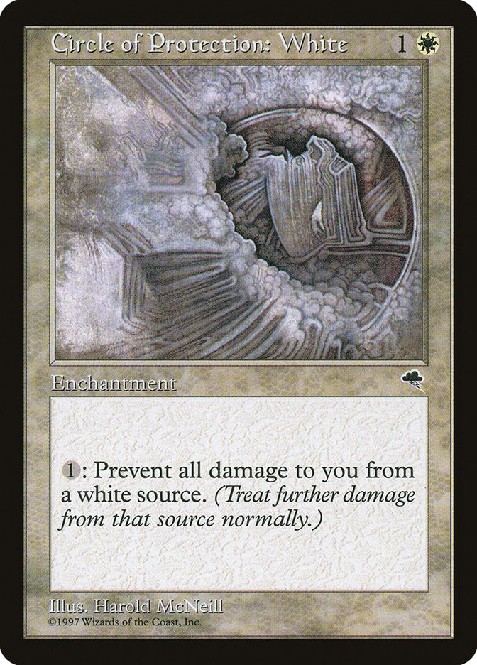 Circle of Protection: White [Tempest] MTG Single Magic: The Gathering | Red Claw Gaming