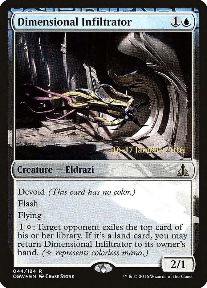 Dimensional Infiltrator [Oath of the Gatewatch Prerelease Promos] MTG Single Magic: The Gathering | Red Claw Gaming