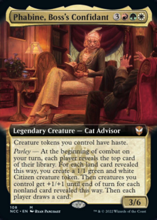 Phabine, Boss's Confidant (Extended Art) [Streets of New Capenna Commander] MTG Single Magic: The Gathering | Red Claw Gaming