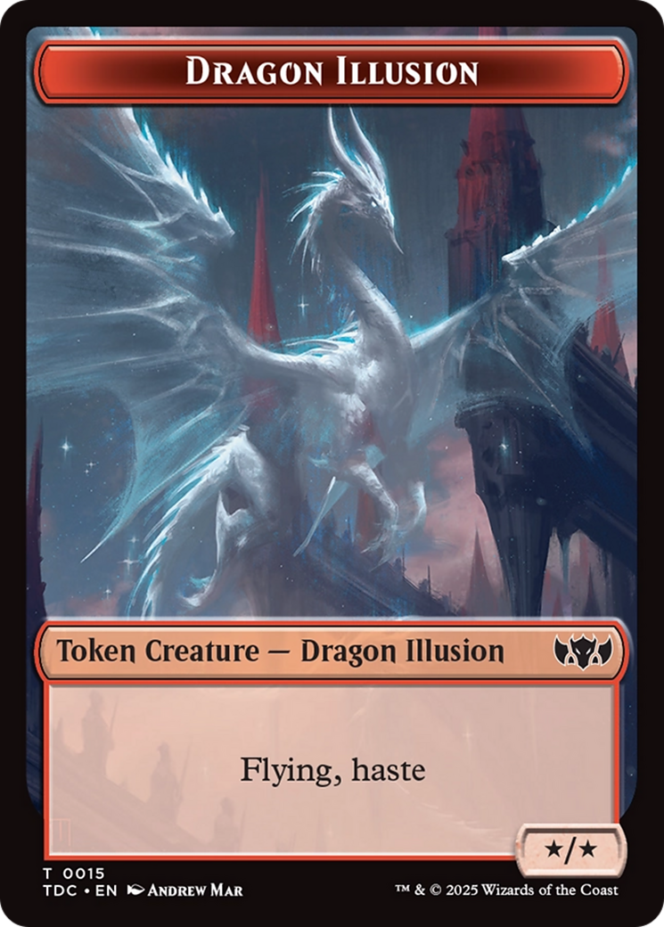 Dragon Illusion // Monk Double-Sided Token [Tarkir: Dragonstorm Commander Tokens] MTG Single Magic: The Gathering | Red Claw Gaming