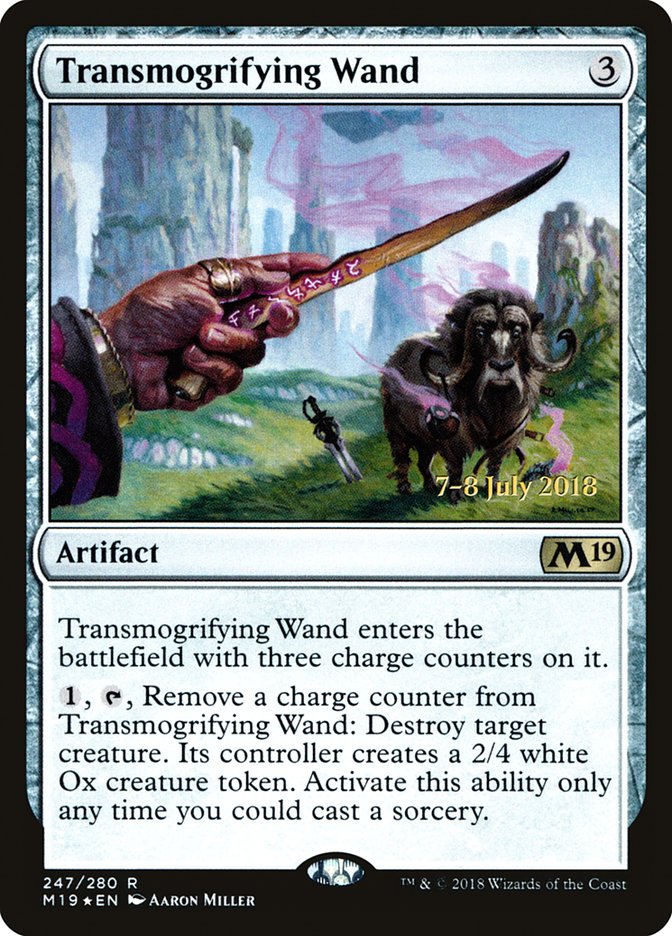 Transmogrifying Wand [Core Set 2019 Prerelease Promos] MTG Single Magic: The Gathering | Red Claw Gaming