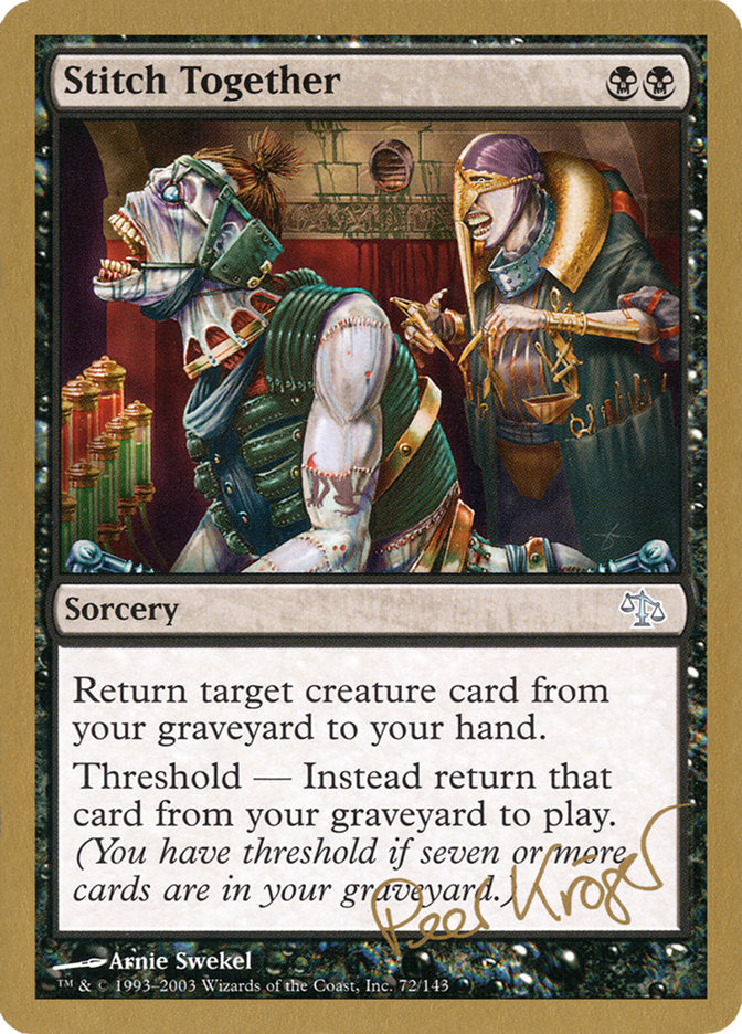 Stitch Together (Peer Kroger) [World Championship Decks 2003] MTG Single Magic: The Gathering    | Red Claw Gaming