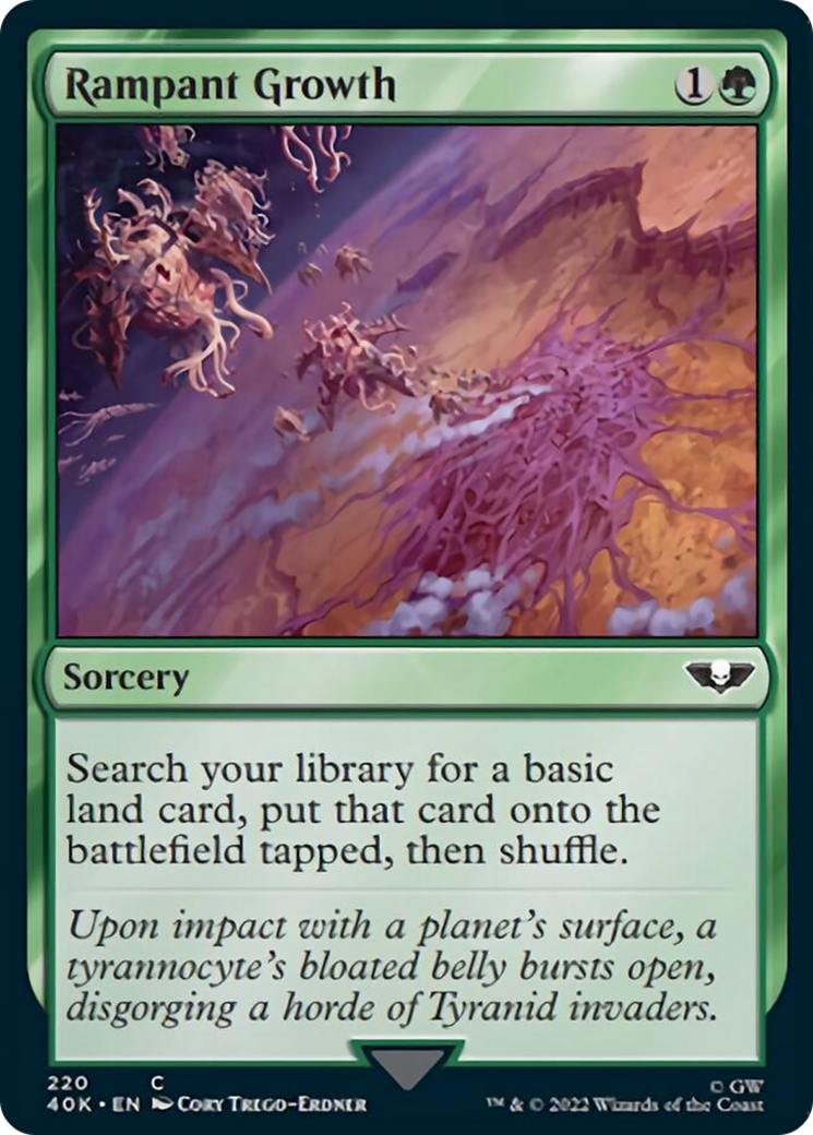 Rampant Growth (Surge Foil) [Warhammer 40,000] MTG Single Magic: The Gathering | Red Claw Gaming