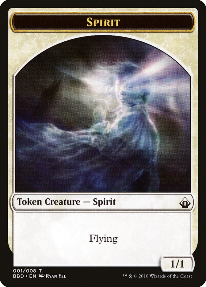 Spirit Token [Battlebond Tokens] MTG Single Magic: The Gathering    | Red Claw Gaming