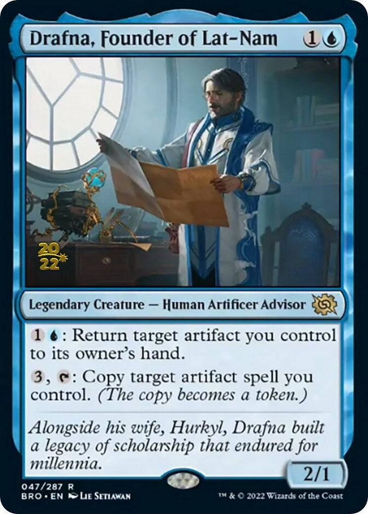 Drafna, Founder of Lat-Nam [The Brothers' War Prerelease Promos] MTG Single Magic: The Gathering | Red Claw Gaming