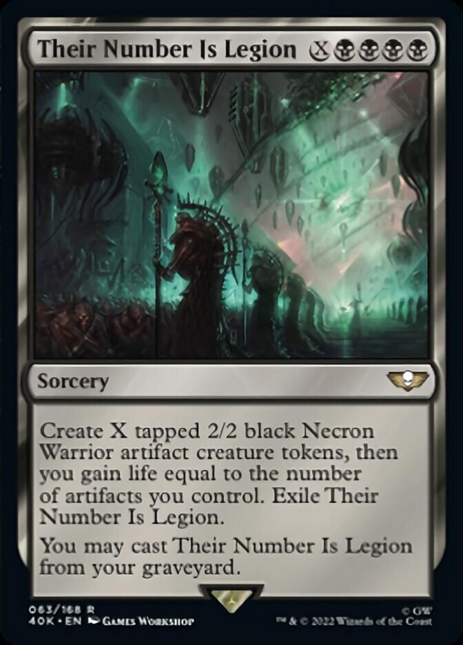 Their Number Is Legion (Surge Foil) [Warhammer 40,000] MTG Single Magic: The Gathering | Red Claw Gaming