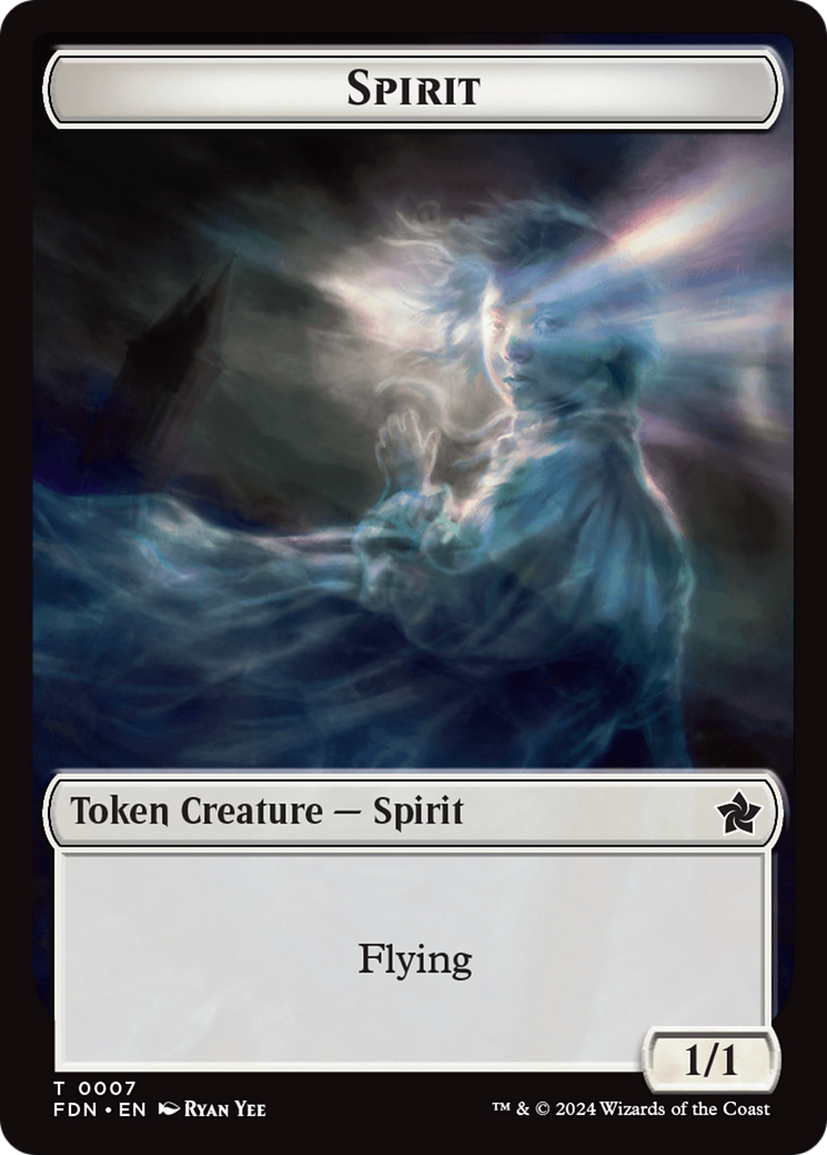Spirit // Cat (0001) Doubled-Sided Token [Foundations Tokens] MTG Single Magic: The Gathering | Red Claw Gaming