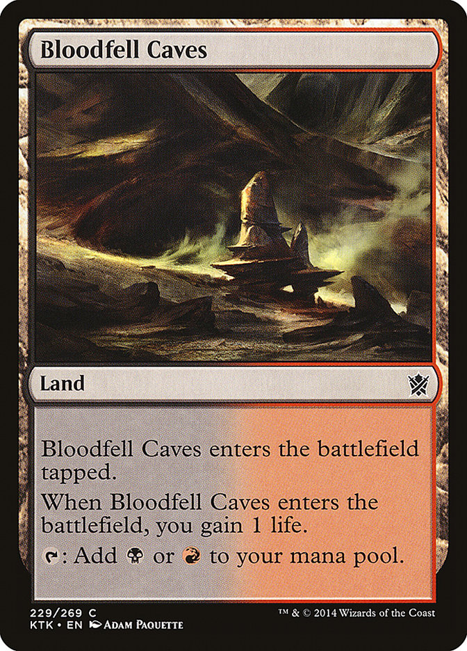 Bloodfell Caves [Khans of Tarkir] MTG Single Magic: The Gathering | Red Claw Gaming