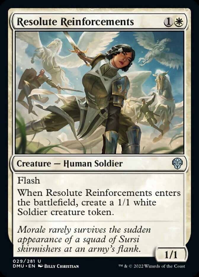 Resolute Reinforcements [Dominaria United] MTG Single Magic: The Gathering | Red Claw Gaming