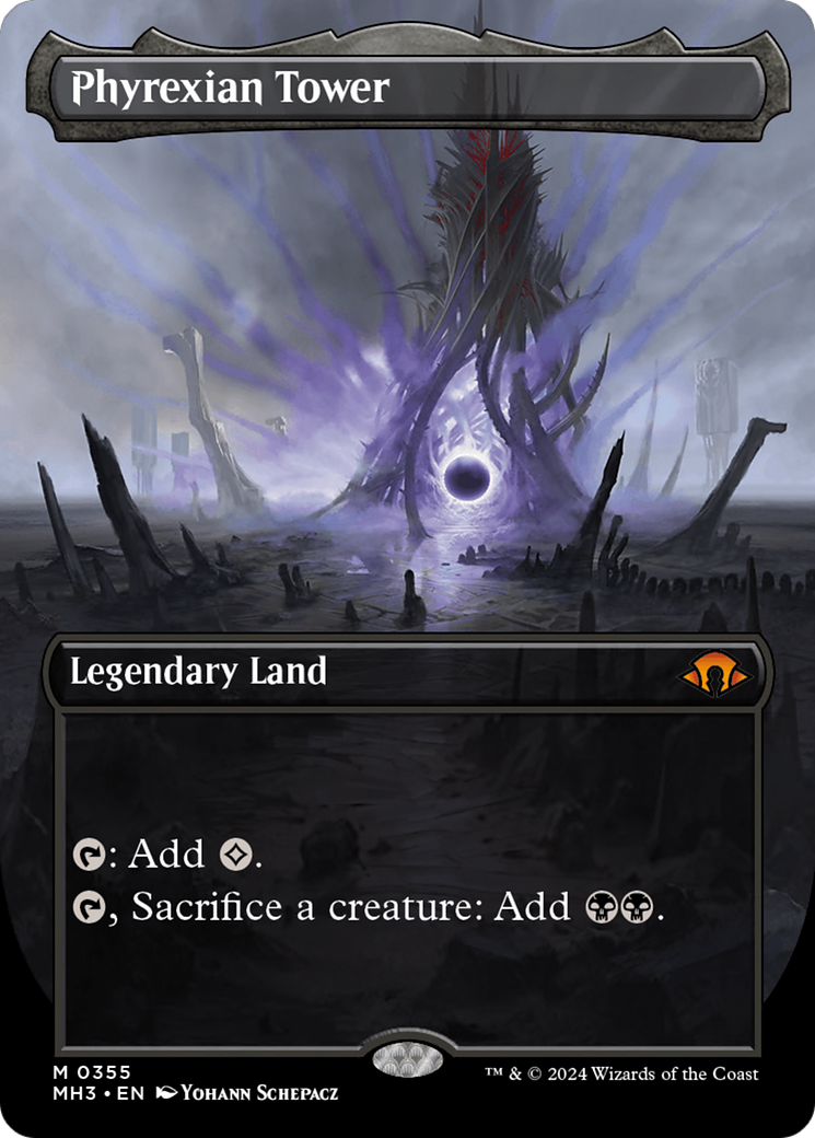 Phyrexian Tower (Borderless) [Modern Horizons 3] MTG Single Magic: The Gathering    | Red Claw Gaming