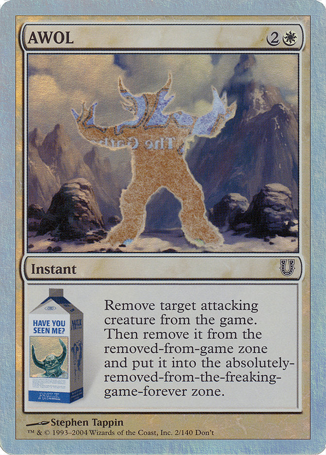 AWOL (Alternate Foil) [Unhinged] MTG Single Magic: The Gathering | Red Claw Gaming