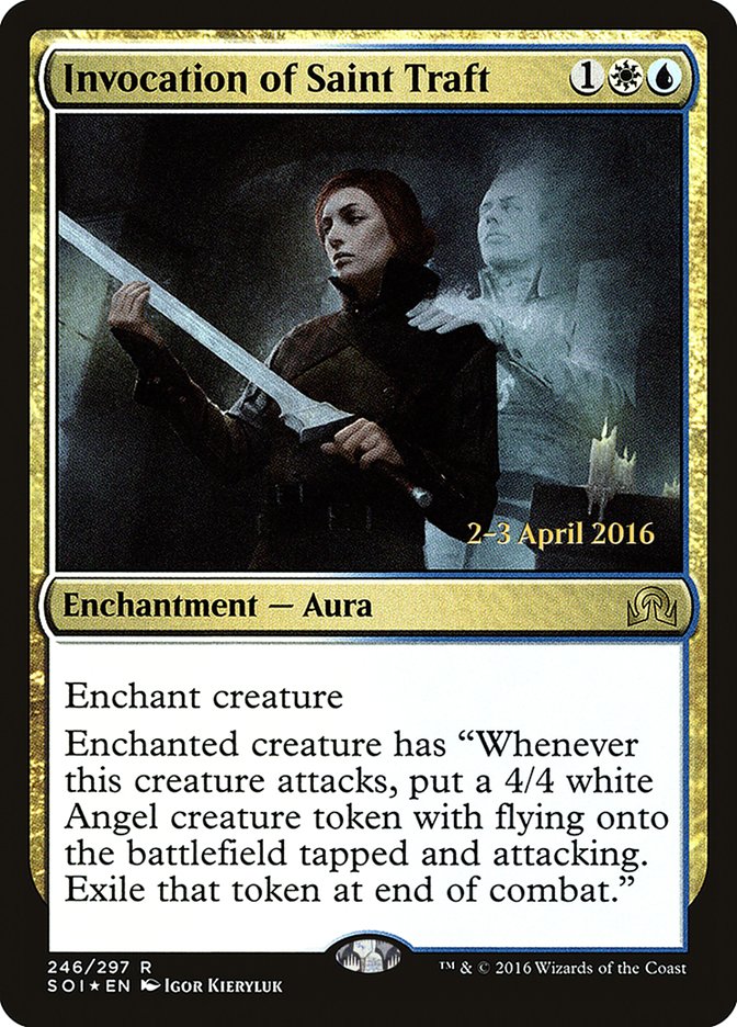 Invocation of Saint Traft [Shadows over Innistrad Prerelease Promos] MTG Single Magic: The Gathering | Red Claw Gaming