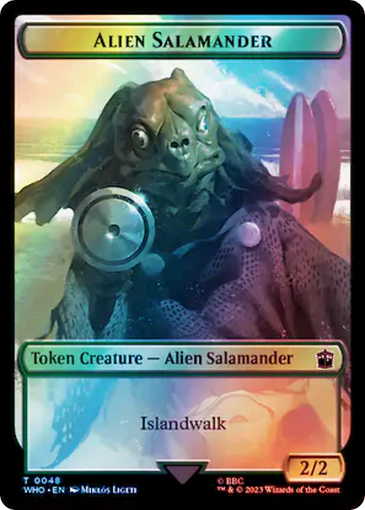 Horse // Alien Salamander Double-Sided Token (Surge Foil) [Doctor Who Tokens] MTG Single Magic: The Gathering | Red Claw Gaming