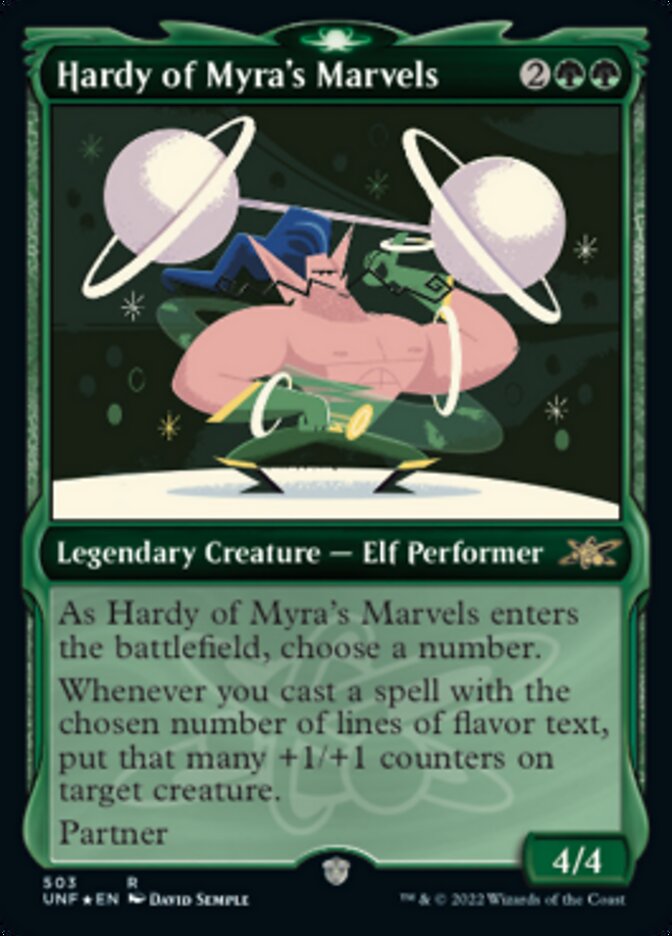 Hardy of Myra's Marvels (Showcase) (Galaxy Foil) [Unfinity] MTG Single Magic: The Gathering    | Red Claw Gaming