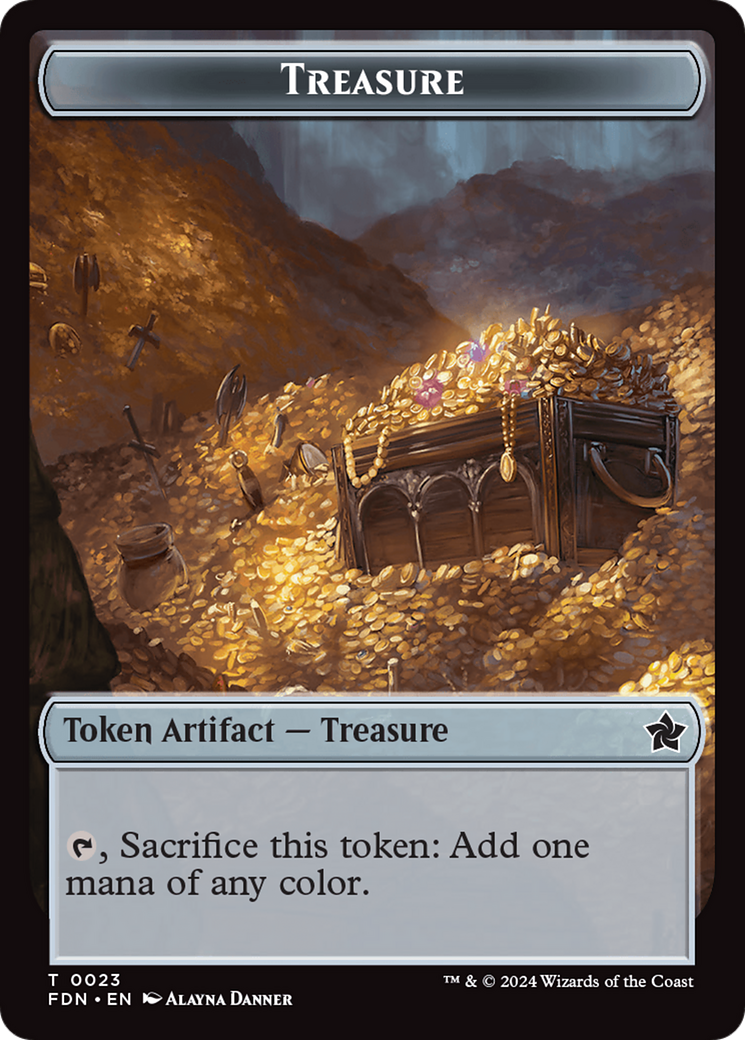 Goblin // Treasure Double-Sided Token [Foundations Tokens] MTG Single Magic: The Gathering | Red Claw Gaming