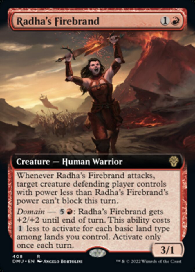 Radha's Firebrand (Extended Art) [Dominaria United] MTG Single Magic: The Gathering | Red Claw Gaming