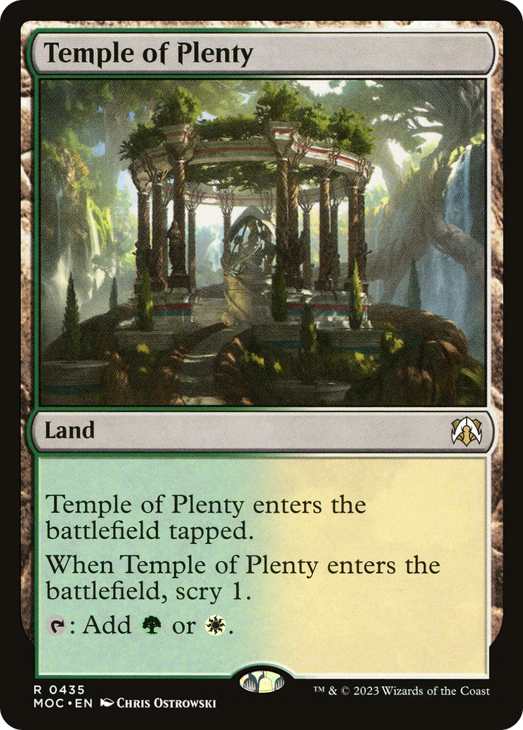 Temple of Plenty [March of the Machine Commander] MTG Single Magic: The Gathering | Red Claw Gaming